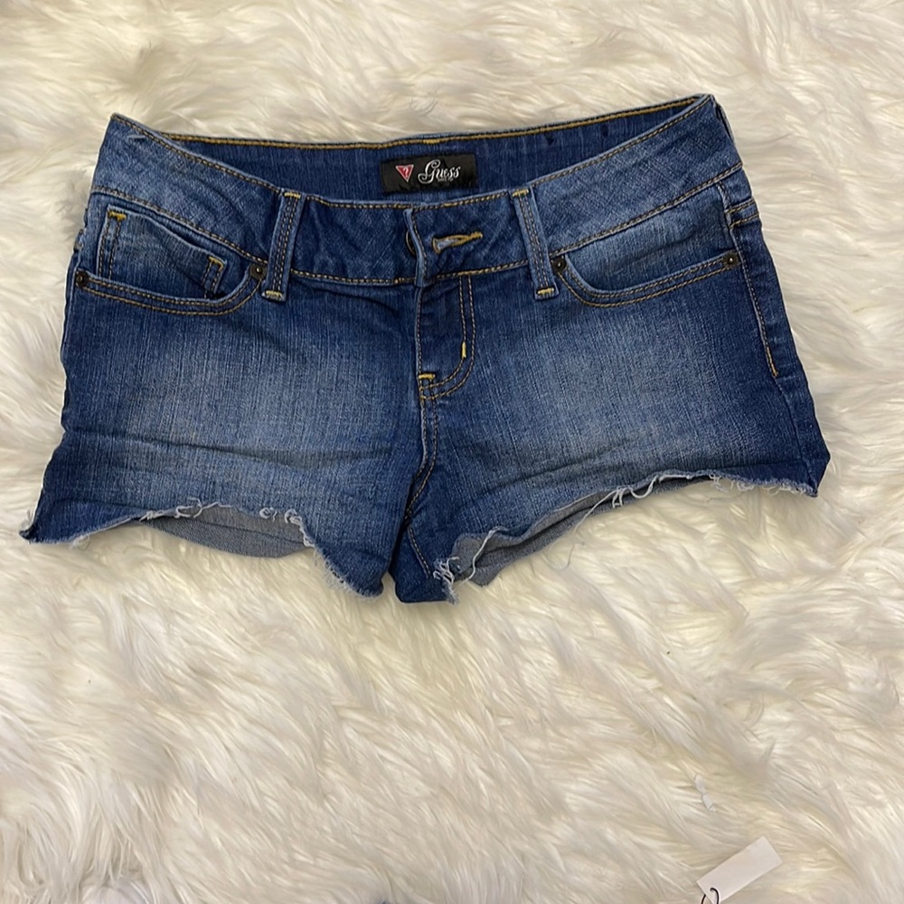 Guess Short Shorts With Jewels Logo